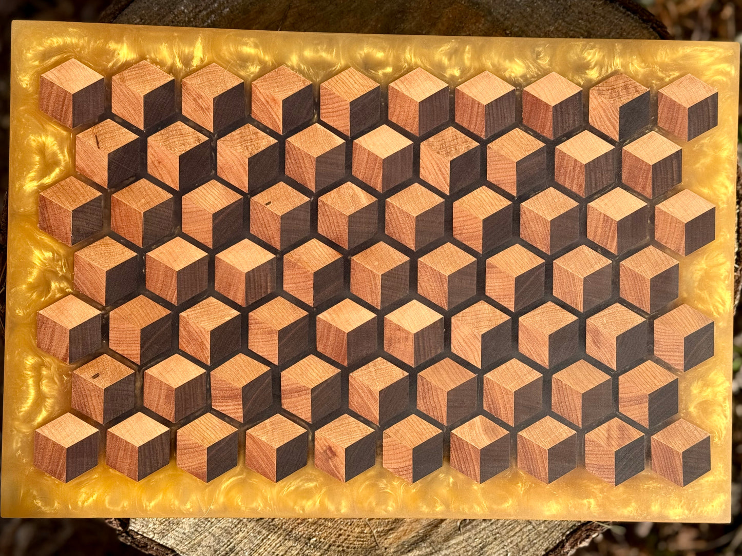 Signature HoneyCubed Cutting Board in Honey