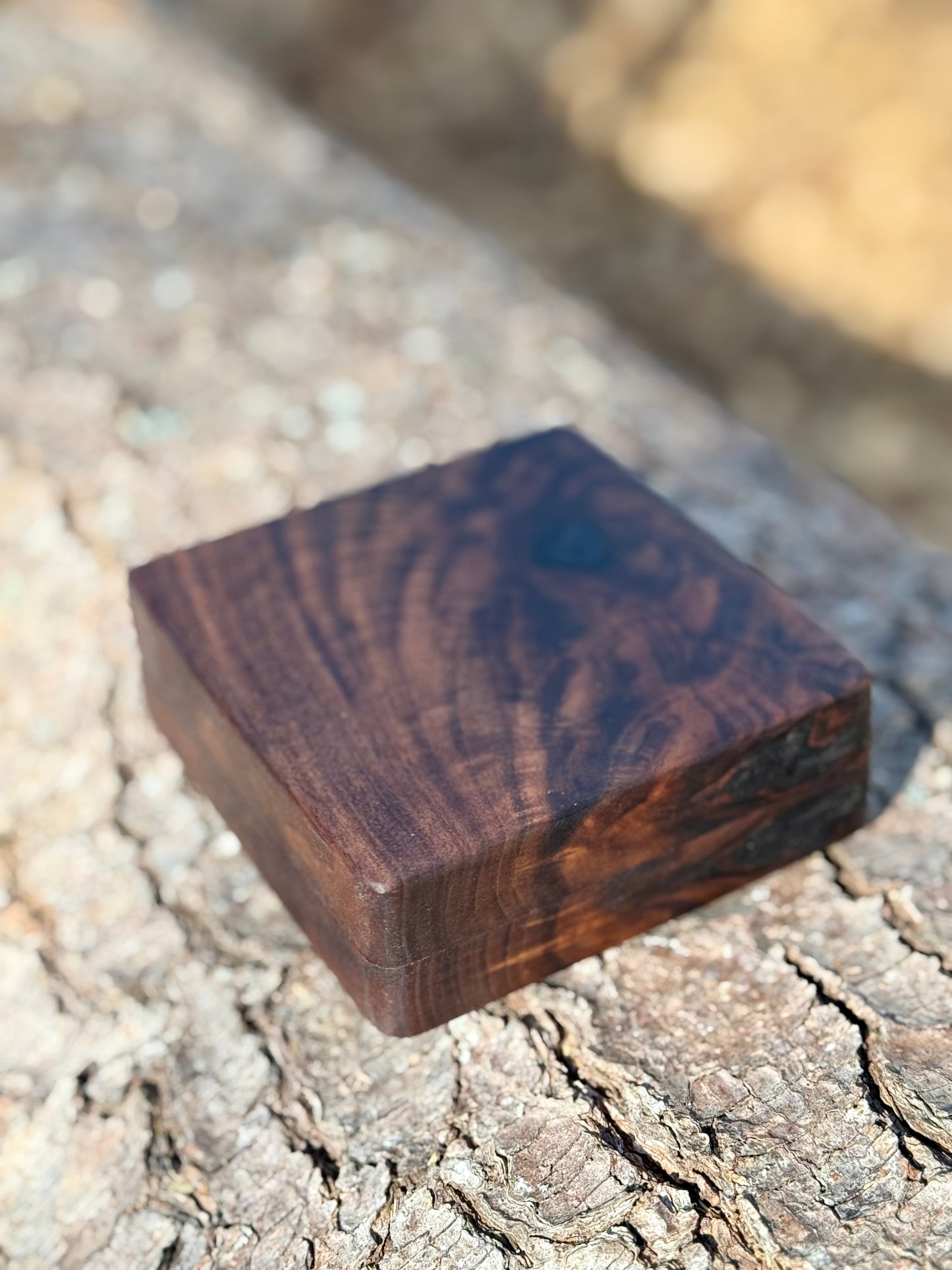 Walnut Jewelry Box 4" x 4"