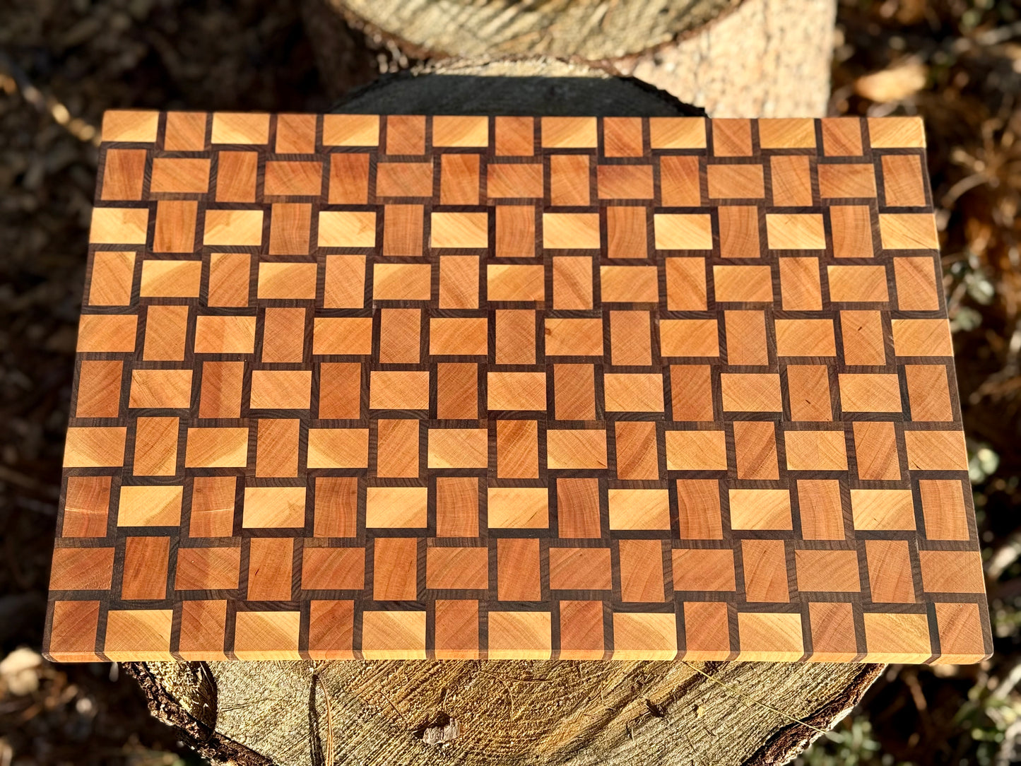 Basket Weave from Cherry and Walnut - 12.5" x 18" x 1.33"