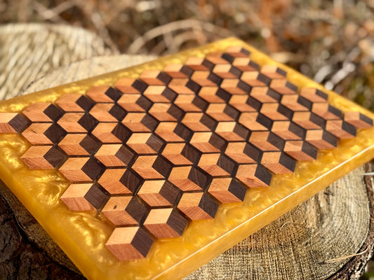 Signature HoneyCubed Cutting Board in Honey
