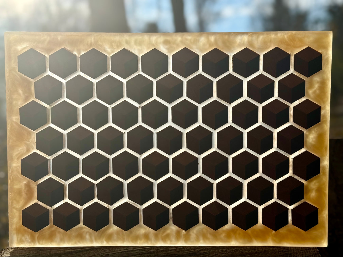 Signature HoneyCubed Cutting Board in Honey