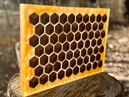 Signature HoneyCubed Cutting Board in Honey