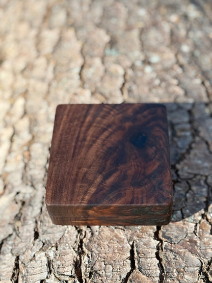 Walnut Jewelry Box 4" x 4"