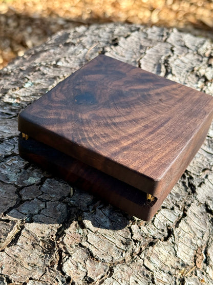 Walnut Jewelry Box 4" x 4"