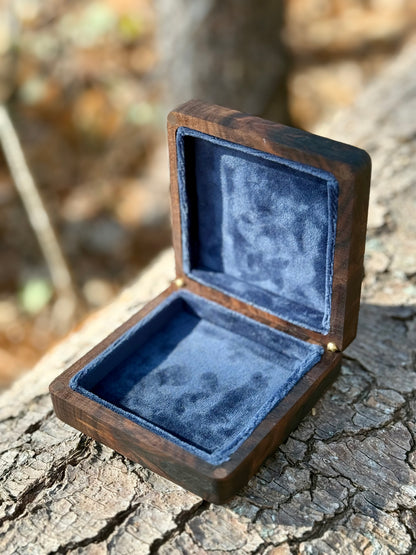 Walnut Jewelry Box 4" x 4"