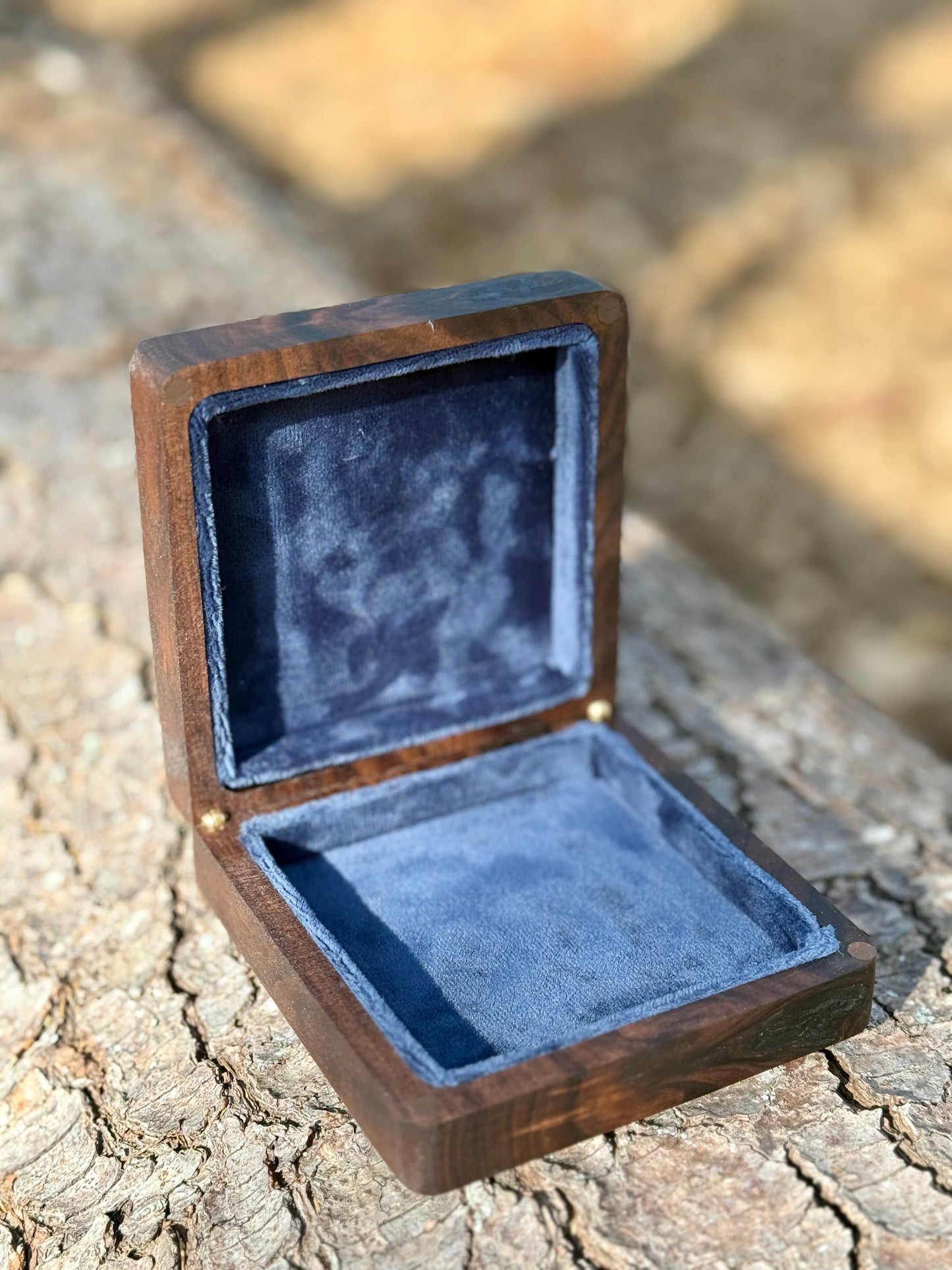 Walnut Jewelry Box 4" x 4"
