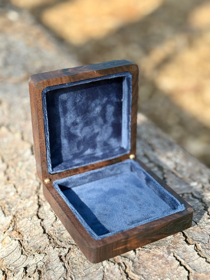 Walnut Jewelry Box 4" x 4"