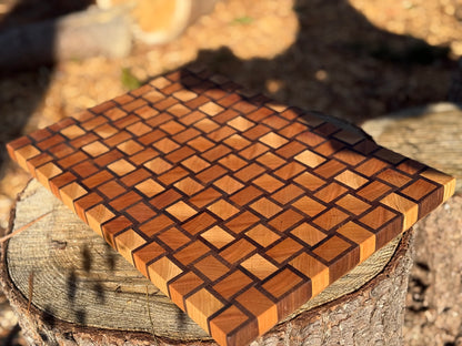 Basket Weave from Cherry and Walnut - 12.5" x 18" x 1.33"