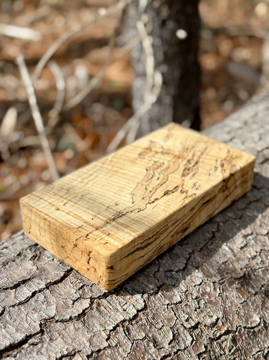 Spalted Curly Maple Keepsake Box | Handmade Jewelry Box