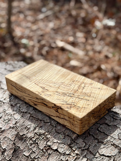 Spalted Curly Maple Keepsake Box | Handmade Jewelry Box