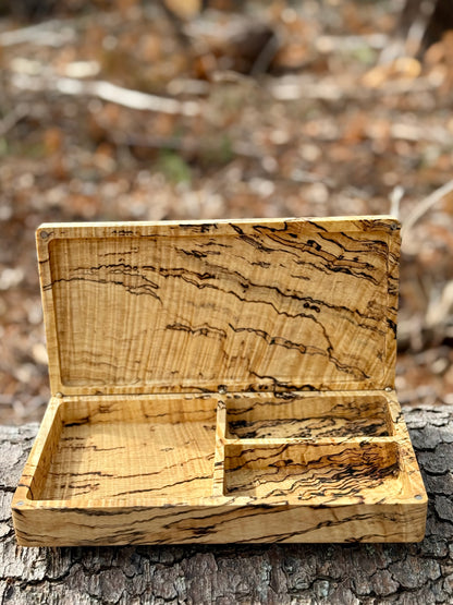 Spalted Curly Maple Keepsake Box | Handmade Jewelry Box