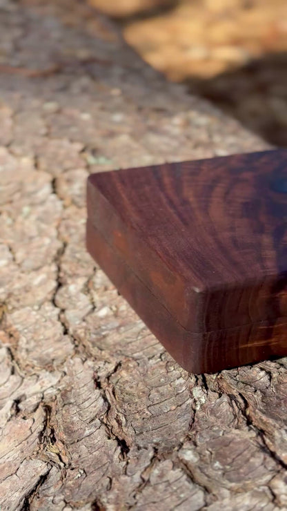 Walnut Jewelry Box 4" x 4"